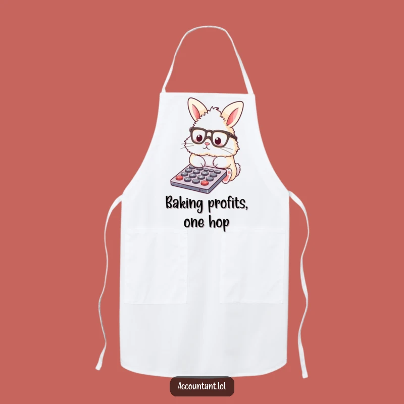 Funny Bunny Accountant Apron: Cook and Calculate - Hilarious Kitchen Gift!