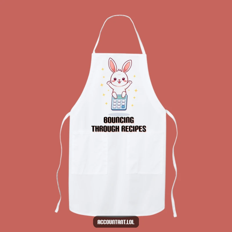 Funny Bunny Calculator Apron: Cook with Calculation & Cheer, Perfect Gift