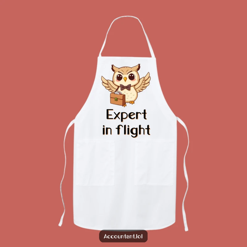 Funny Owl Chef Apron: Dapper Owl Cooking with Business Flair