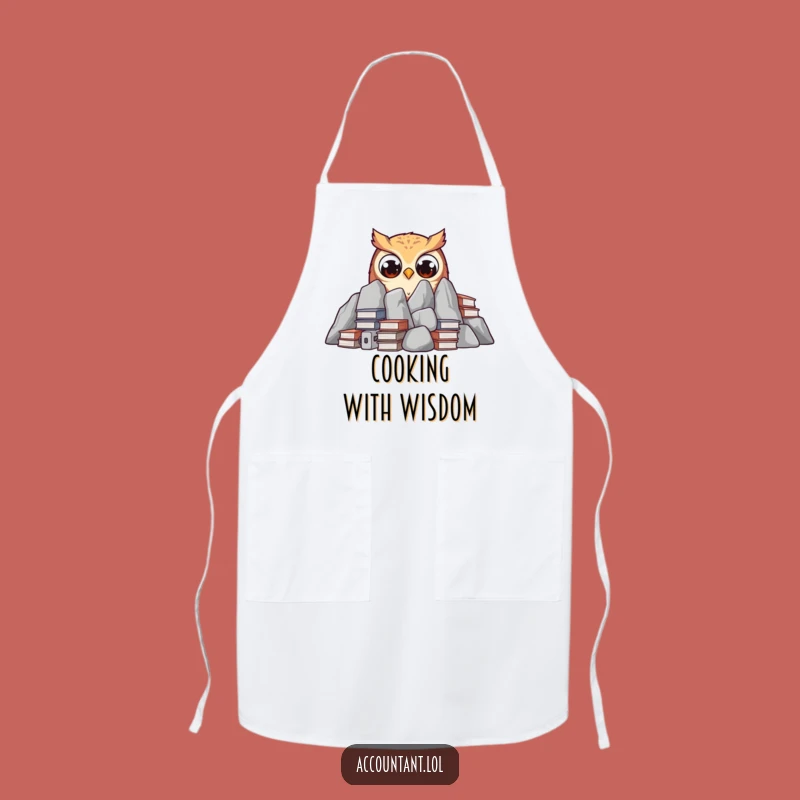 Funny Owl Ledger Apron: Hilarious Chef Gear for Kitchen Scholars