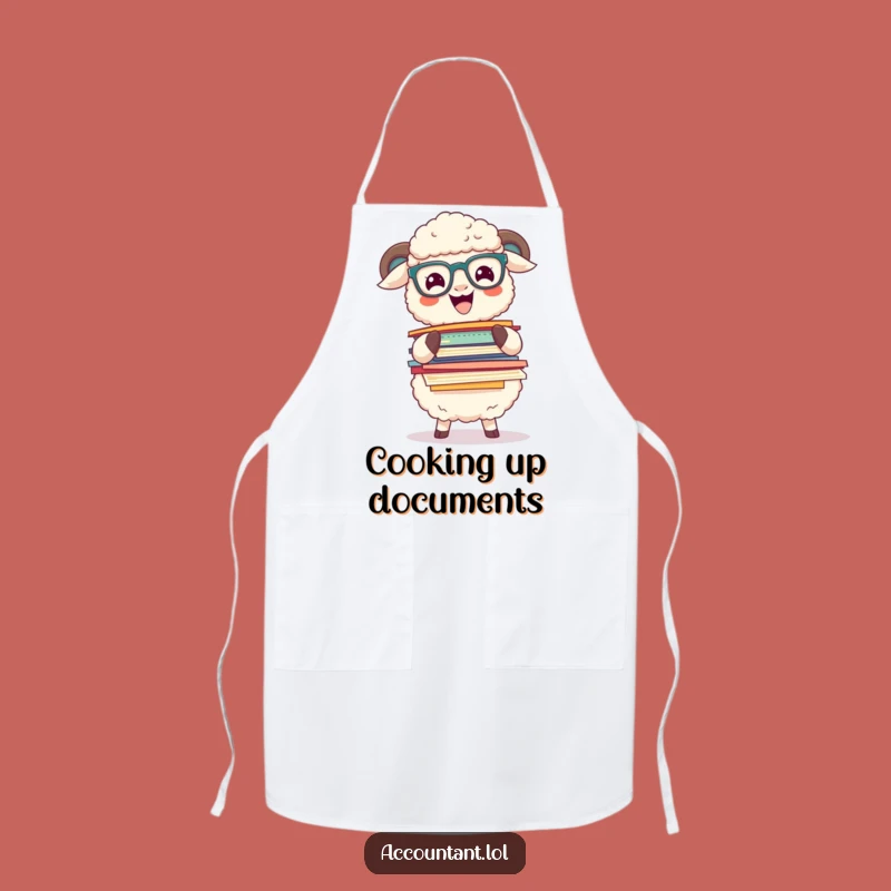 Funny Sheep Paper Balance Apron: Hilarious Chef Gear for Kitchen Paperwork