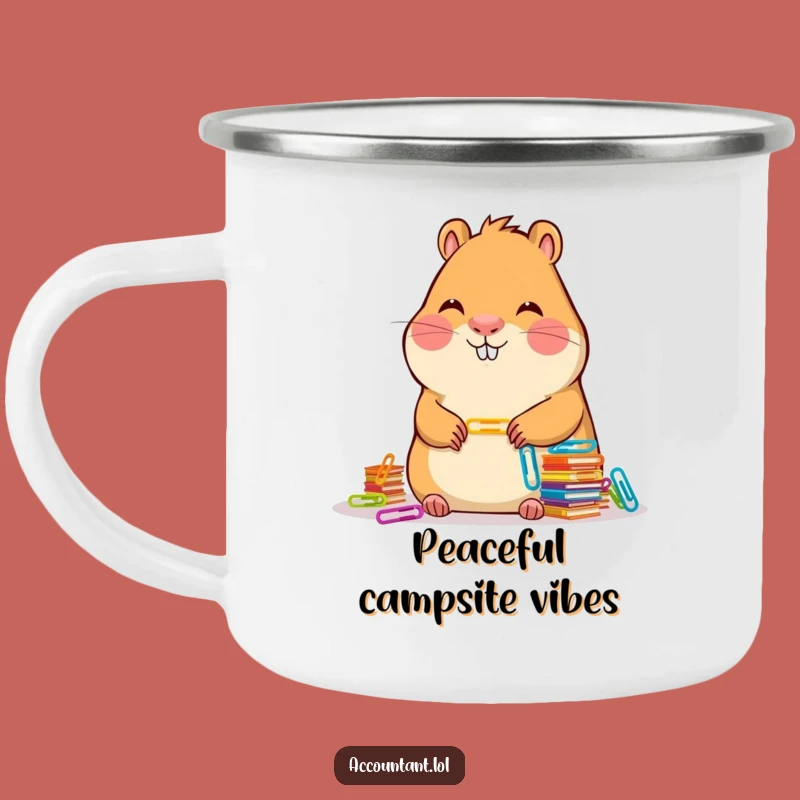 Durable Capybara Accountant Camping Mug - Funny Calm Camp Gift