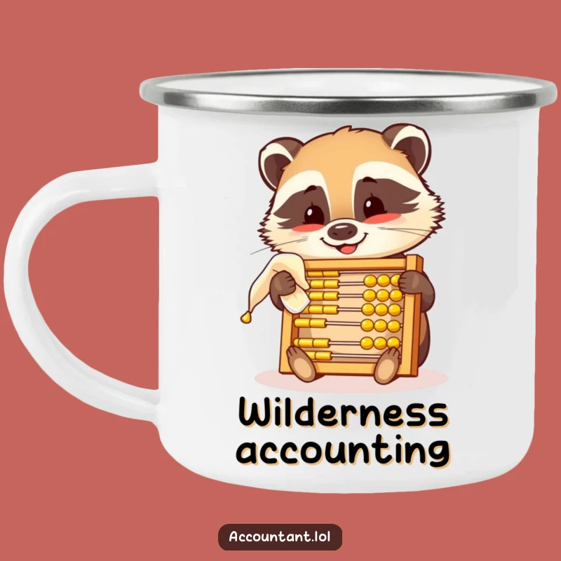 Funny Badger Abacus Camping Mug: Outdoorsy Math & Humor Cup