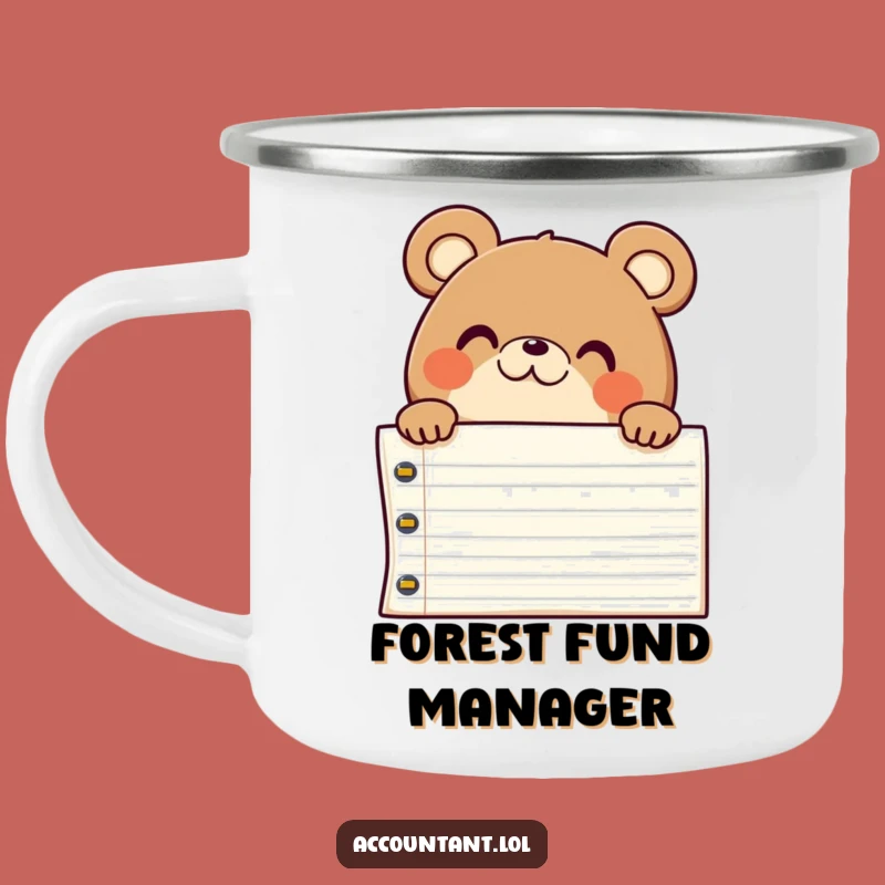 Funny Chubby Bear Accountant Camping Mug: Durable Ledger Surprise Cup