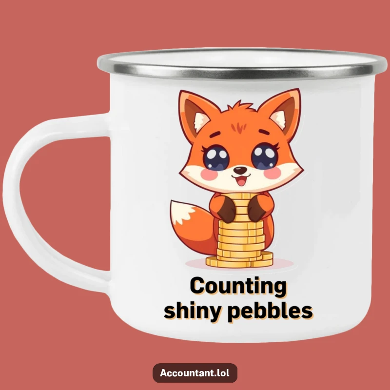 Funny Fox Tycoon Camping Mug - Durable Red Fox Cup, Hilarious Outdoor Finance Gift