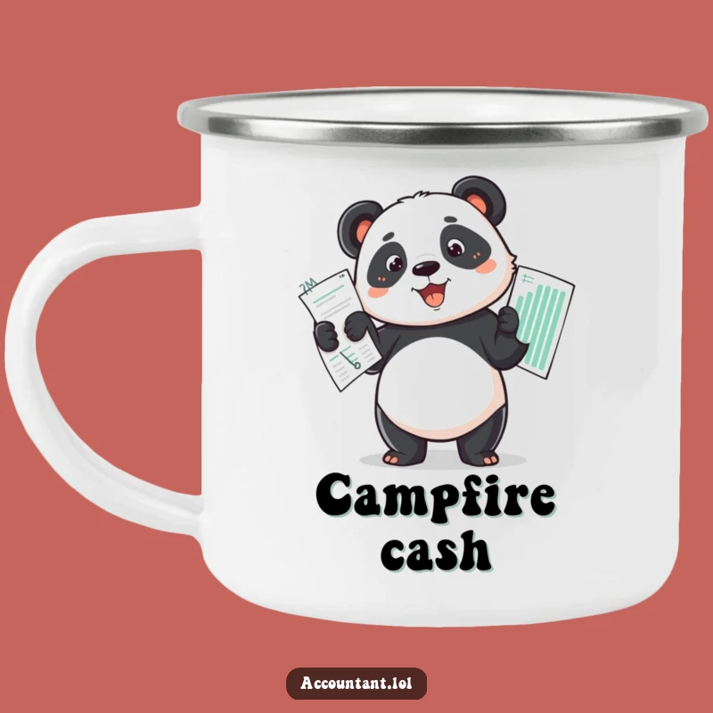 Funny Panda Budget Master Camping Mug - Financial Adventures with Humor