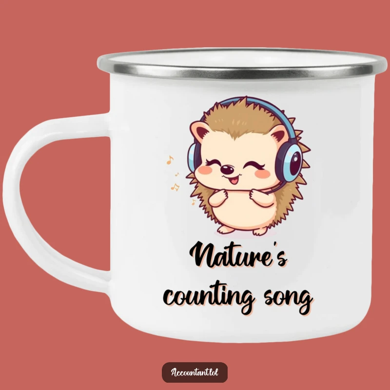 Funny Hedgehog Counting Camping Mug: Musical Adventure Gift!