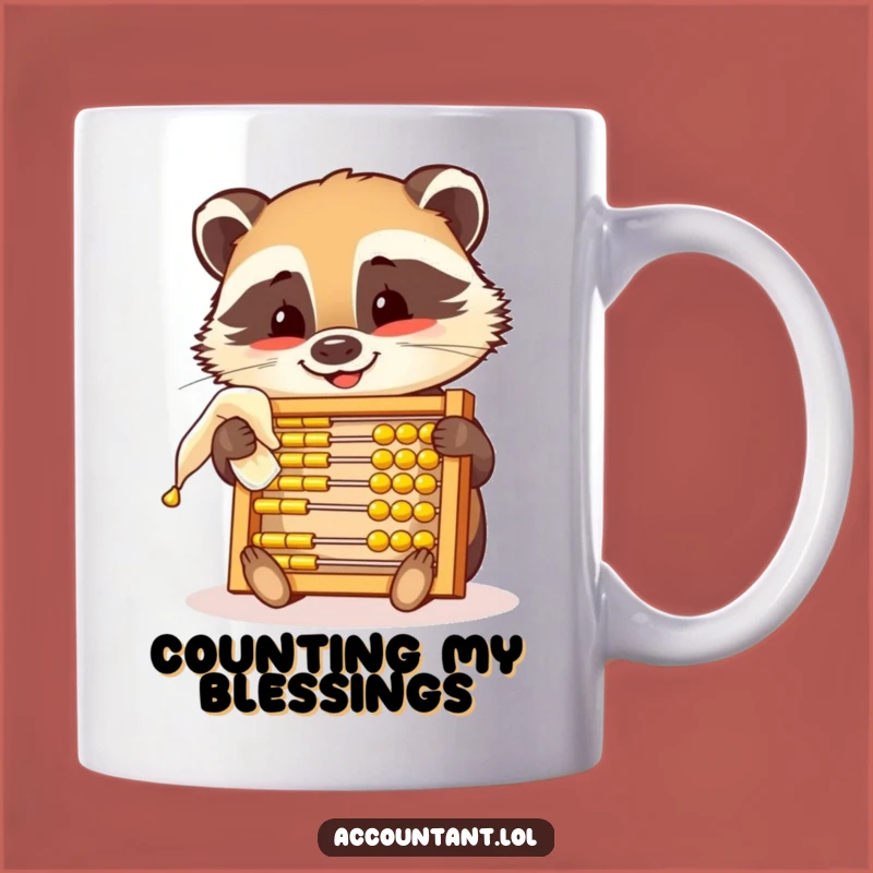 Funny Badger Abacus Mug: Whimsical Math Humor & Gift Idea