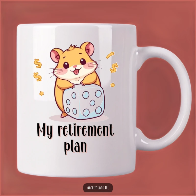 Funny Chubby Hamster Rolling Dollar Dice Mug: Perfect Gambling Gift for Hamster Lovers