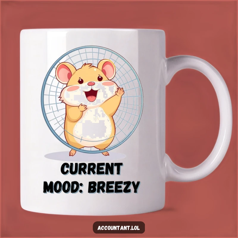 Funny Hamster Spinning Fan Mug - Hilarious Office Worker Gift Idea