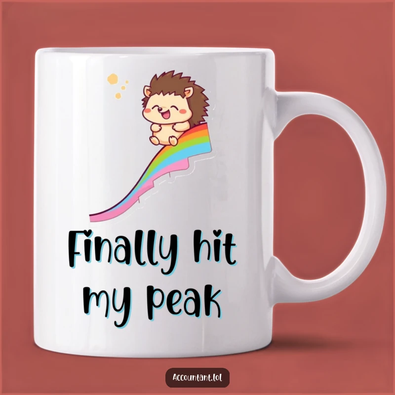 Funny Hedgehog Rainbow Chart Mug: A Hilarious Gift for Stress Relief