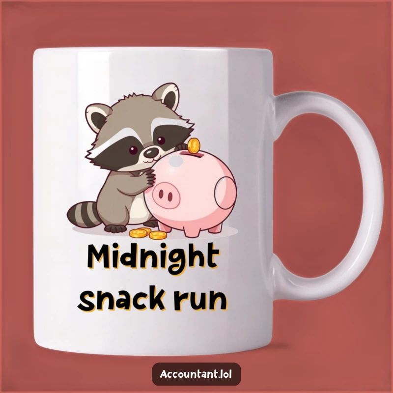 Funny Raccoon Piggy Bank Mug - Hilarious Funny Gift for Mischief Makers!