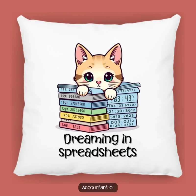 Funny Curious Cat Chart Pillow: Comfy and Hilarious Home Decor