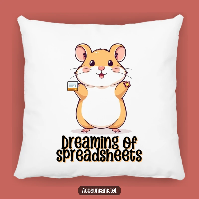 Funny Hamster Ledger Pillow: Comfort for the Financially Savvy