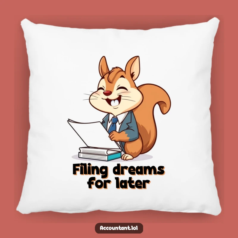 Funny Squirrel Office Pillow: Suit Squirrel Cushion, Perfect Comfort Gift