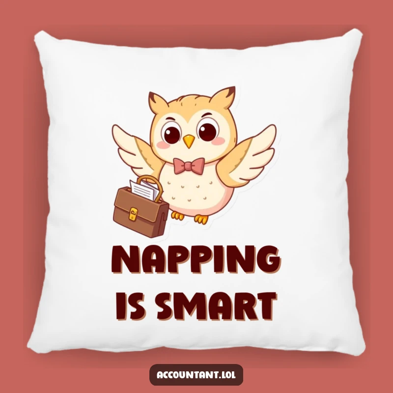 Funny Happy Owl Bow Tie Pillow: Comfort Meets Cleverness