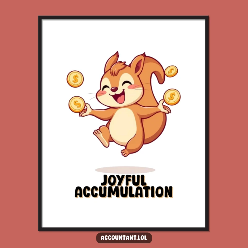 Funny Squirrel Juggling Digital Art: Instant Joyful Decor