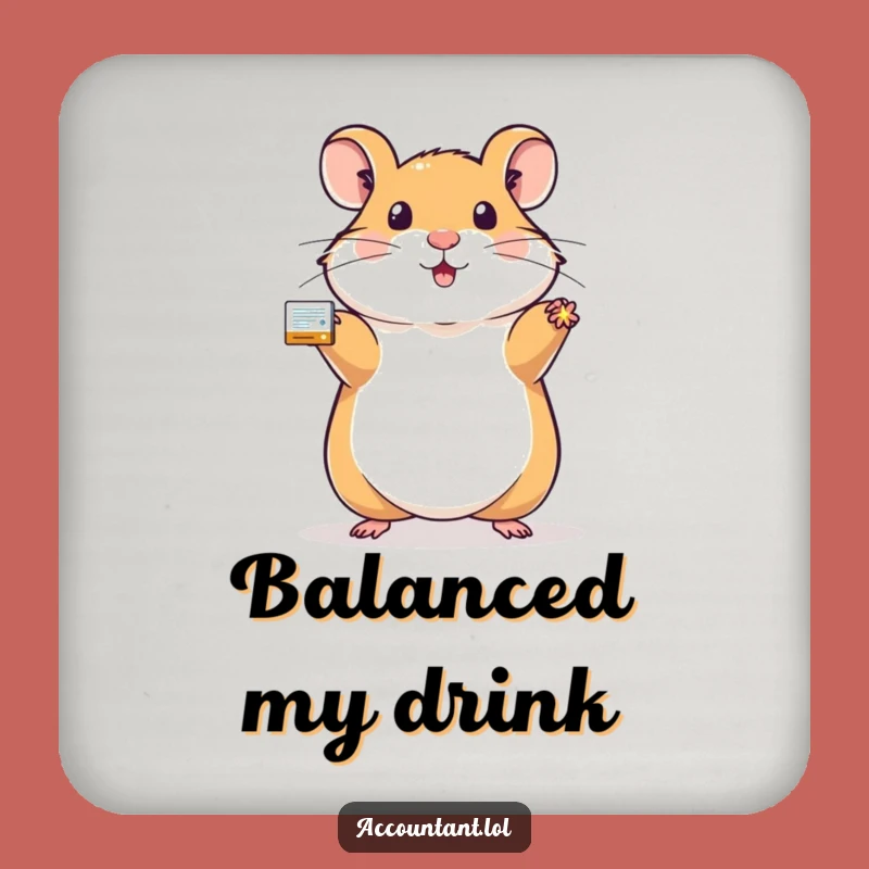 Funny Hamster Ledger Coaster: Protect Surfaces with Precision