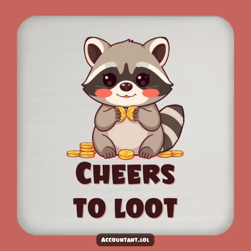 Funny Raccoon Drink Coaster: Protect with Surprise - Hilarious Raccoon Design, Perfect Funny Gift