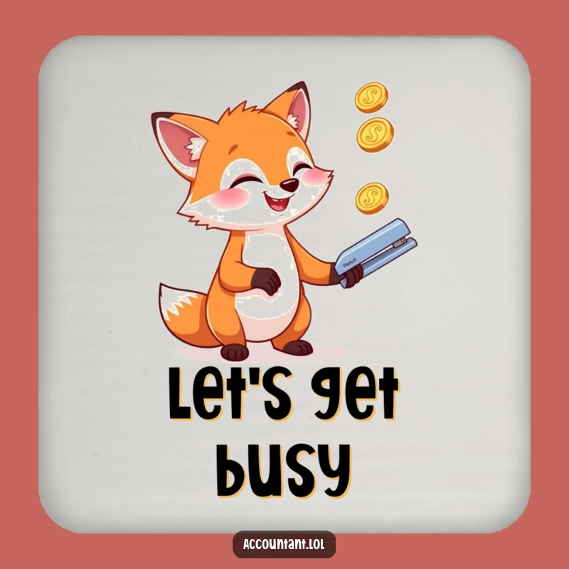 Funny Fox Juggling Drink Coaster: Hilarious Protection for Your Surfaces