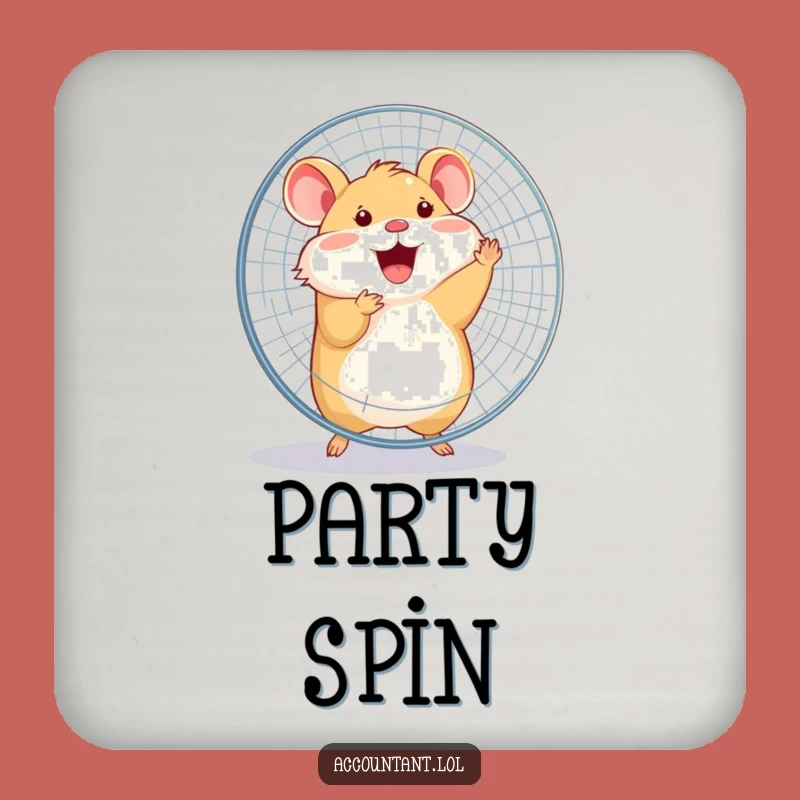 Funny Hamster Spinning Fan Coaster Set - Protect Surfaces with Whimsy
