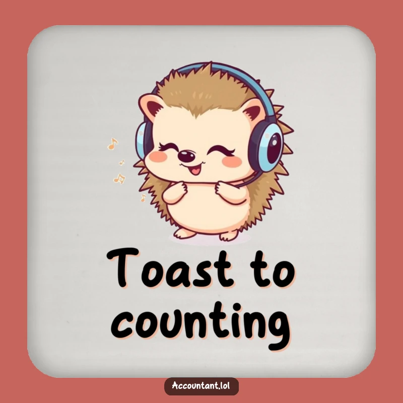 Funny Hedgehog Counting Coaster: Hilarious Bar Accessory Gift!