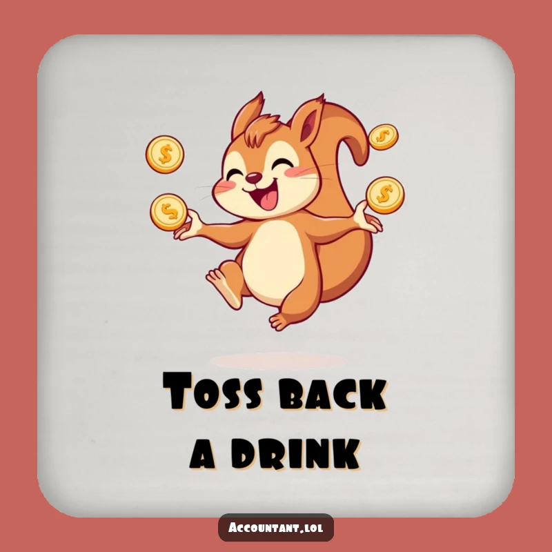 Funny Squirrel Juggling Coaster: Add Joy to Any Surface