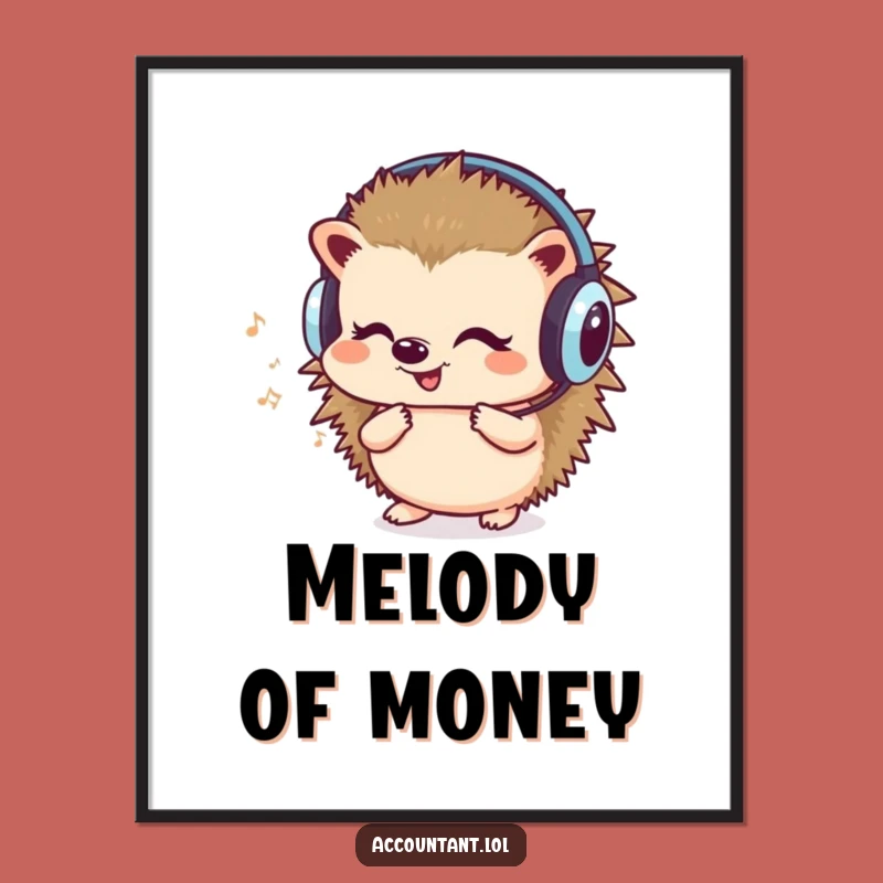 Funny Hedgehog Counting Poster: Hilarious Wall Art for Music & Math Lovers!