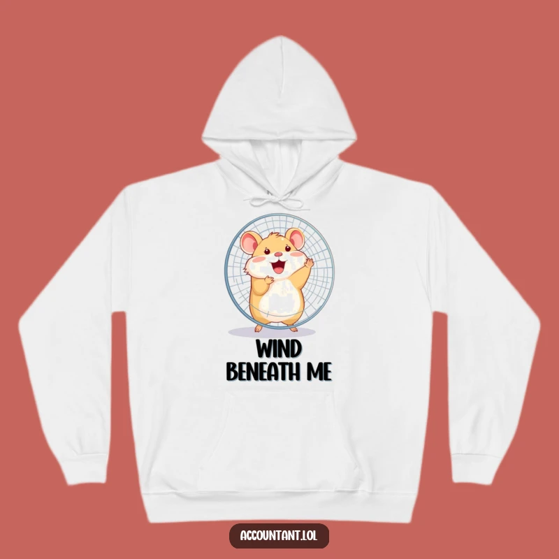 Cozy Funny Hamster Spinning Fan Hoodie - Warm & Hilarious Comfort