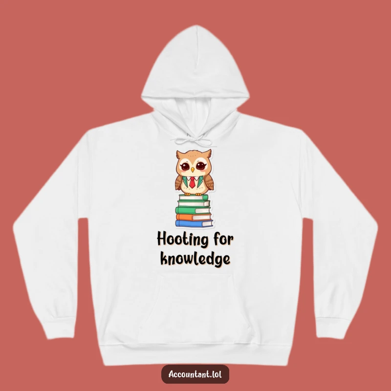 Cozy Owl Accountant Hoodie - Funny Book Pile Satisfaction Sweatshirt Gift