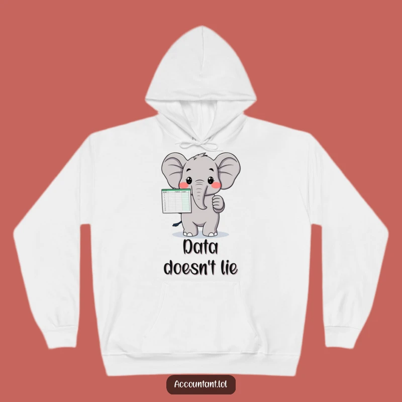 Funny Elephant Spreadsheet Hoodie - Cozy & Professional Funny Gift!