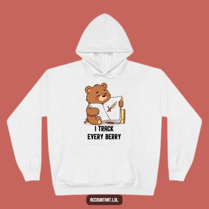 Funny Bear Accountant Hoodie - Cozy Brown Bear, Warm and Hilarious Gift for Analysts