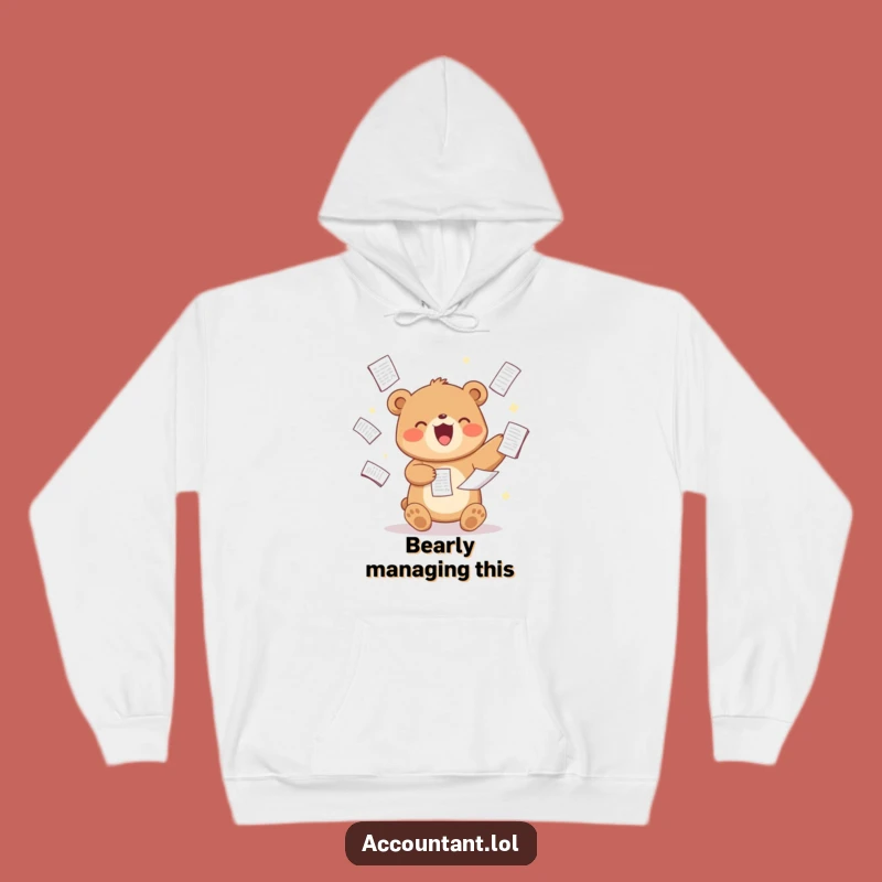 Funny Bear Analyst Hoodie: Cozy Spreadsheet Juggling Sweatshirt for Bear Fans