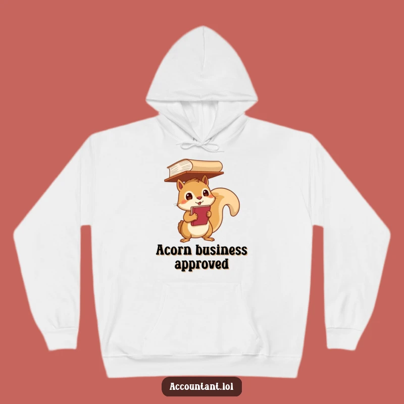 Funny Squirrel Ledger Hoodie: Cozy Balancer - Warm Gift!