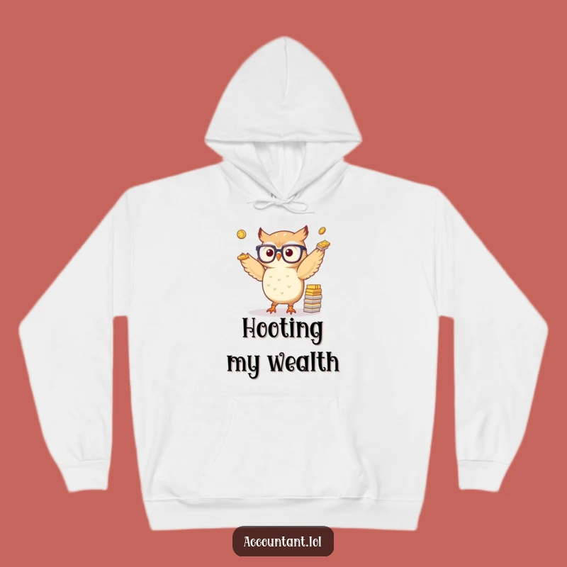 Funny Owl Juggling Coins Hoodie: Cozy Wisdom, Perfect Warm Gift
