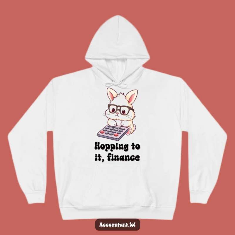 Funny Bunny Accountant Hoodie: Cozy Calculator Expert - Hilarious Gift Idea!