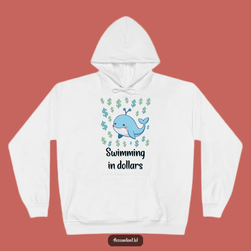 Funny Whale Investor Hoodie - Cozy Blue Whale, Warm and Hilarious Gift for Moguls