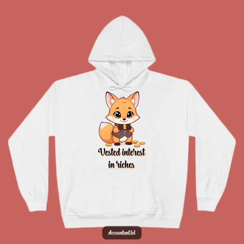 Funny Fox Money Hoodie: Cozy Vest Fox Sweatshirt, Great Gift