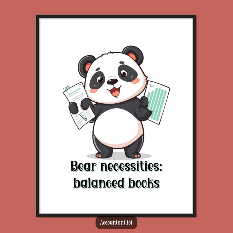 Free Printable Wall Art: Panda Budget Master Funny Downloadable Art