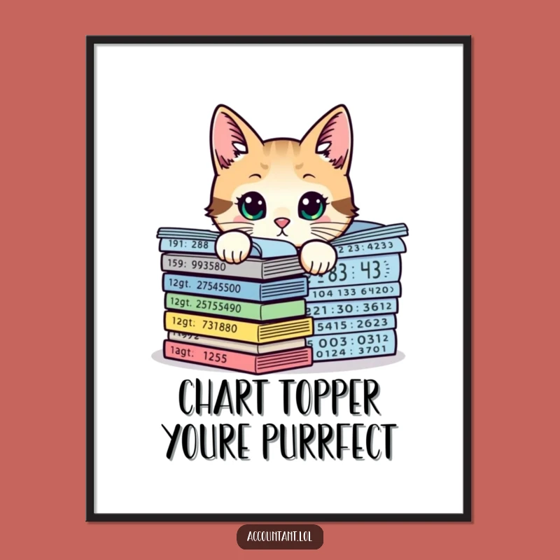 Funny Free Printable Wall Art: Curious Cat Accountant, Hilarious Downloadable Office Decor