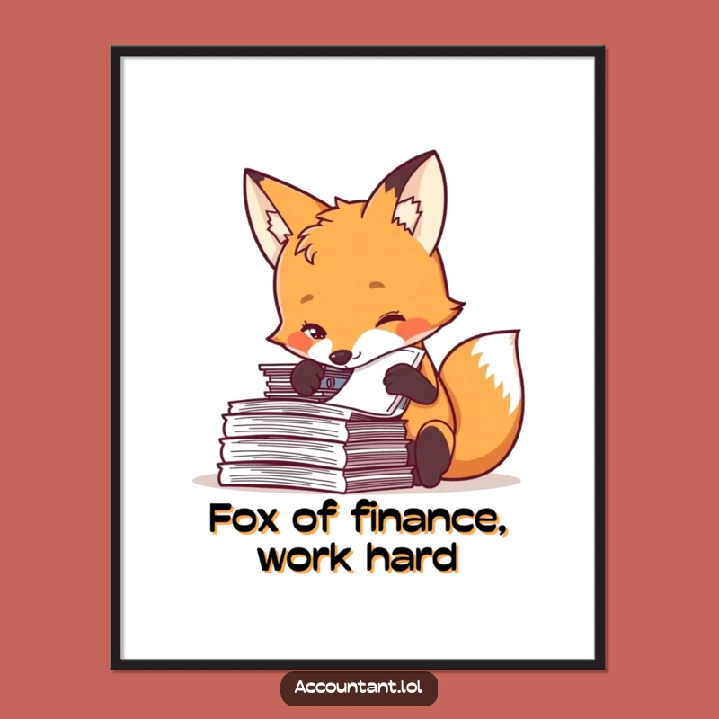 Free Printable Fox Art: Focused Fox Stamper Office Decor