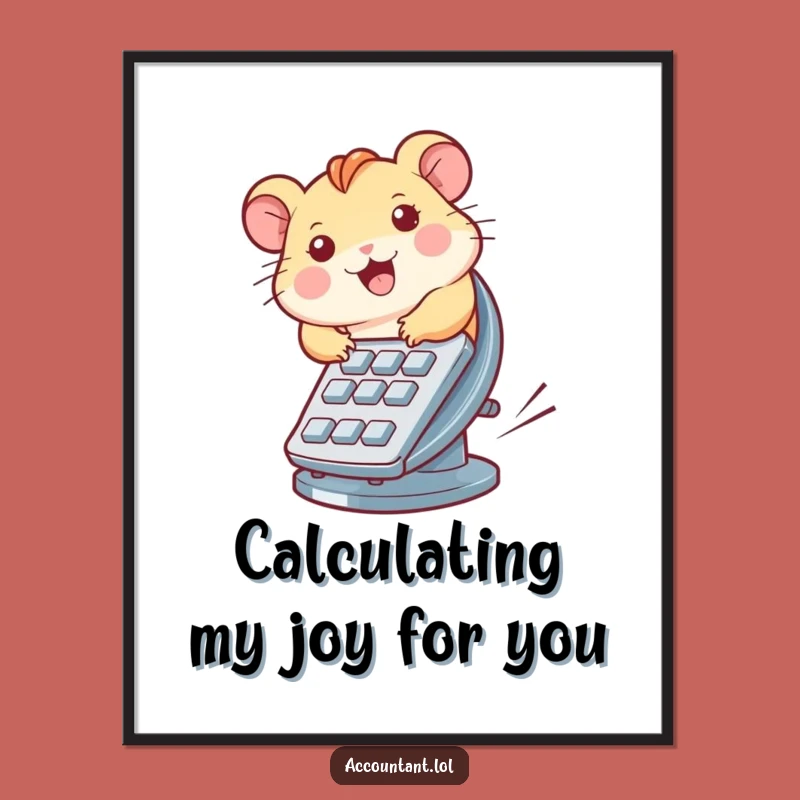 Free Printable Hamster Art: Hilarious Calculator Wheel Speedster Downloadable Wall Decor