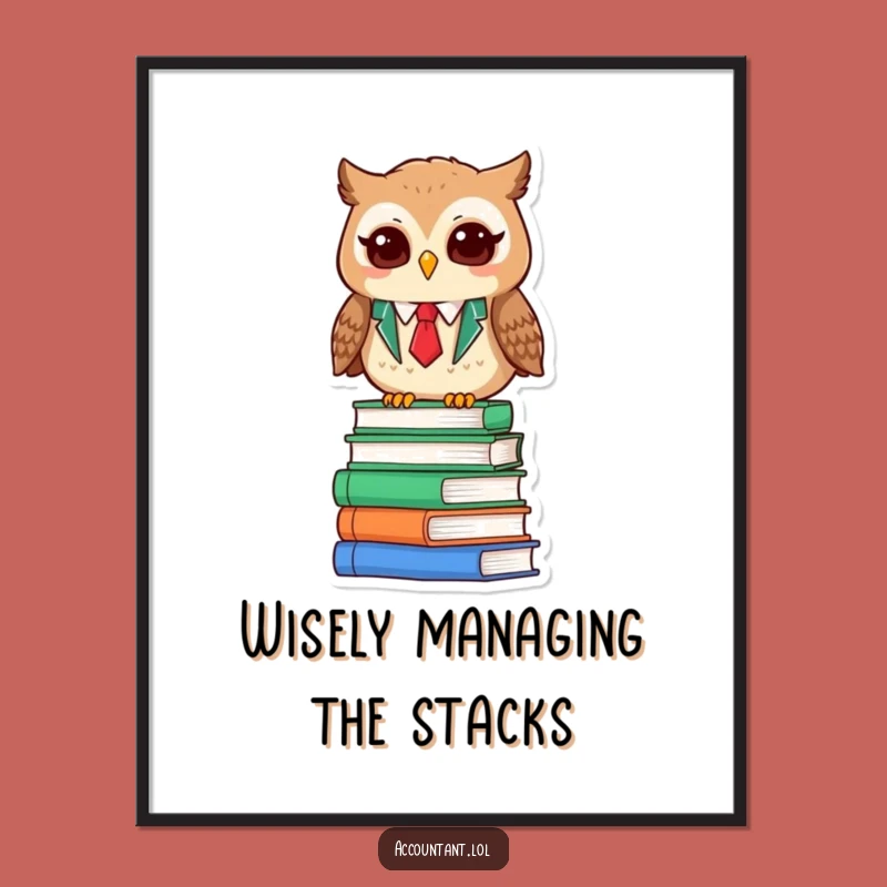 Free Printable Wall Art: Funny Owl Accountant Humor, Hilarious Downloadable Office Decor