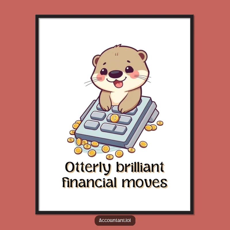 Free Printable Otter Wall Art: Funny Math Whiz Digital Download, Humorous Art