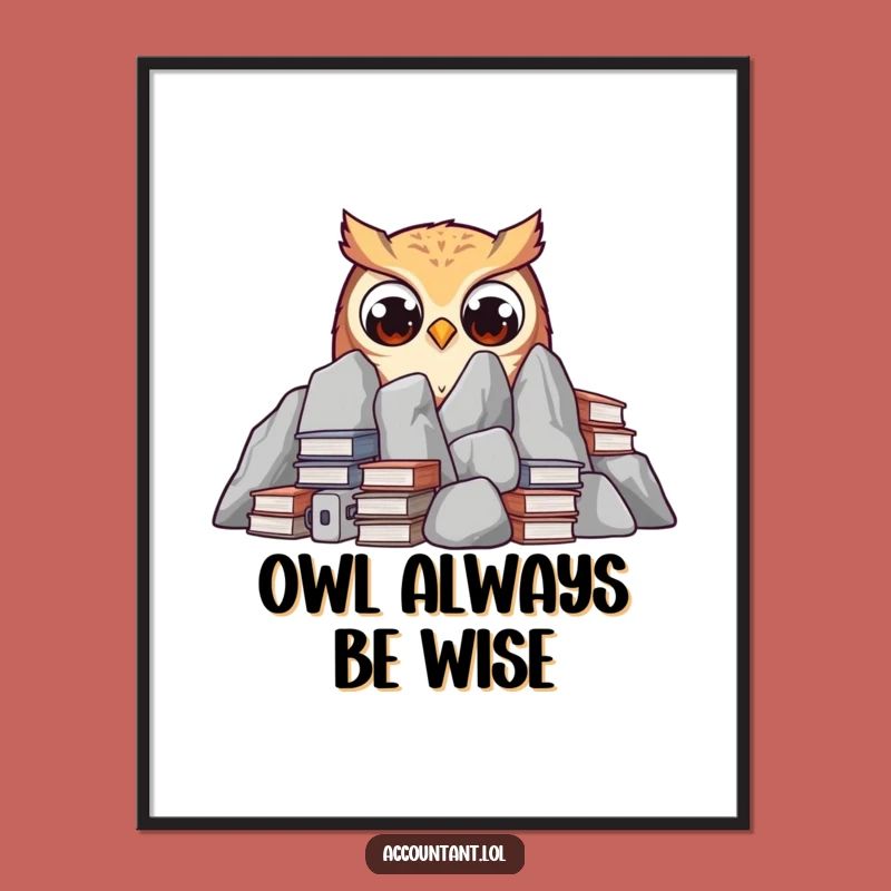 Funny Free Printable Owl Wall Art: Ledger Peek Downloadable Decor