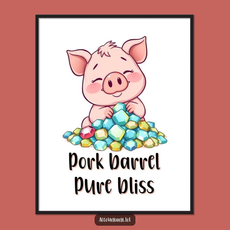 Funny Free Printable Wall Art: Rich Pig, Hilarious Downloadable Decor