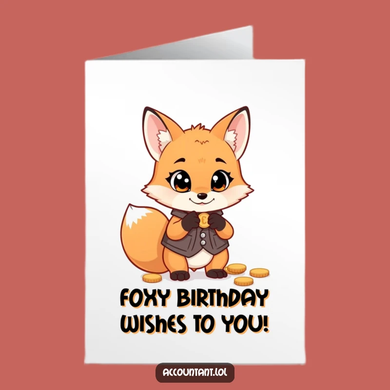Free Printable Fox Birthday Card: Funny Downloadable Gift for Savers & Entrepreneurs