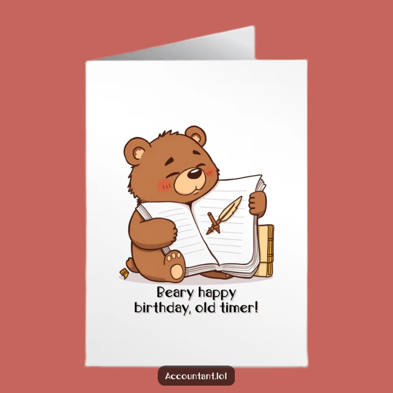Free Printable Funny Bear Birthday Card - Determined Scribbler for a Wildly Fun Celebration