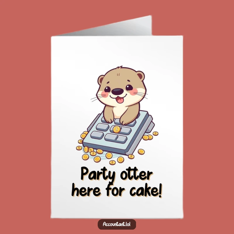 Free Printable Otter Birthday Card: Funny Math Whiz Digital Download, Humorous Gift