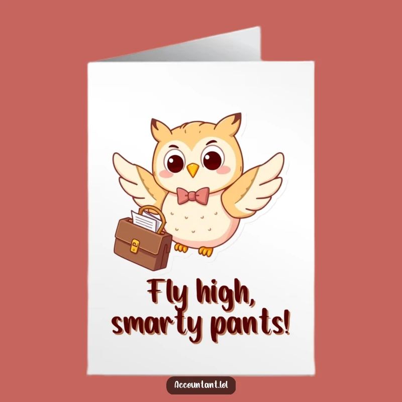 Free Printable Congrats Card: Owl Executive, Funny Downloadable Achievement Gift